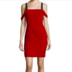 Cinq a Sept Nova  Red Cold Shoulder Dress  Size 4